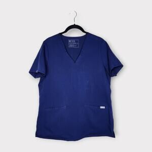 Figs Blue Short Sleeve Women's Top